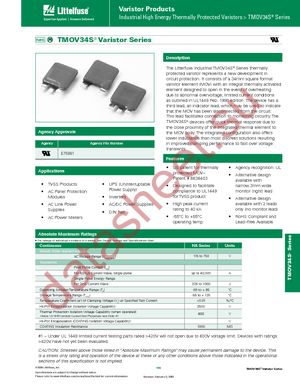 TMOV34S621EP datasheet  